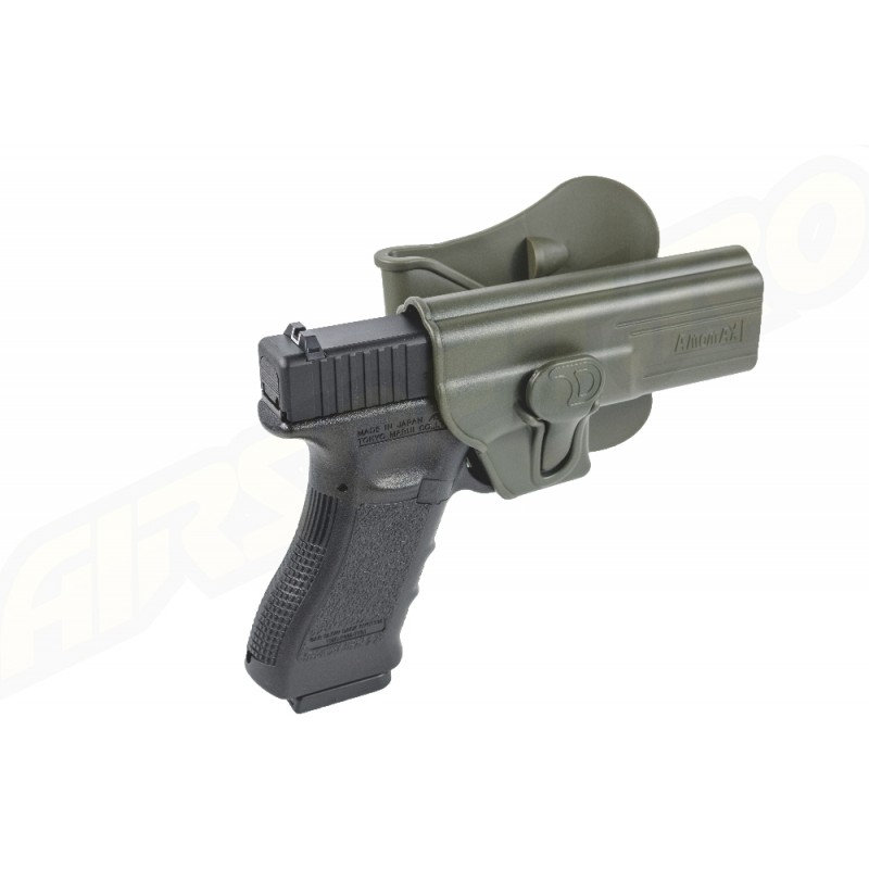 Amomax Fondina rigida in Polimero per Glock 17/22/31, serie KWA ATP, serie APS ACP - OD