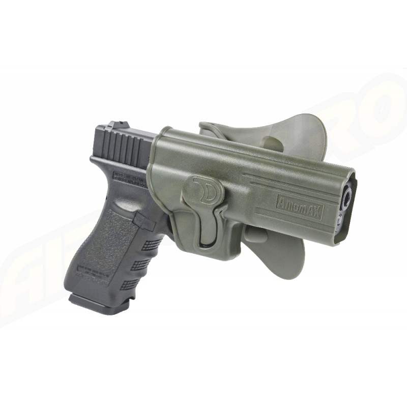 Amomax Fondina rigida in Polimero per Glock 17/22/31, serie KWA ATP, serie APS ACP - OD