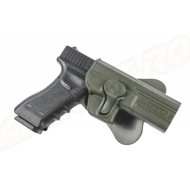 Amomax Fondina rigida in Polimero per Glock 17/22/31, serie KWA ATP, serie APS ACP - OD