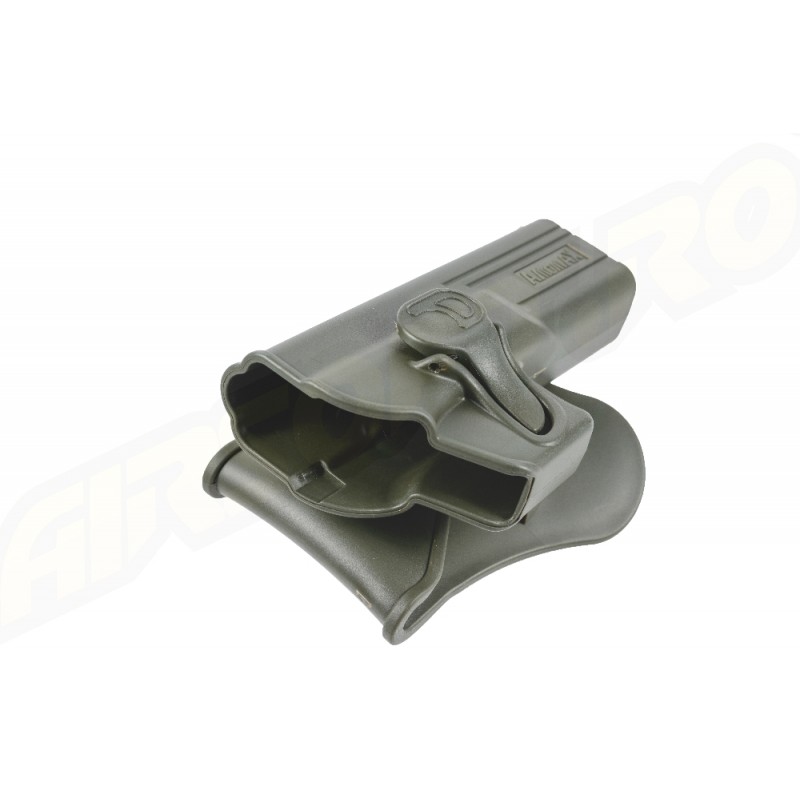 Amomax Fondina rigida in Polimero per Glock 17/22/31, serie KWA ATP, serie APS ACP - OD