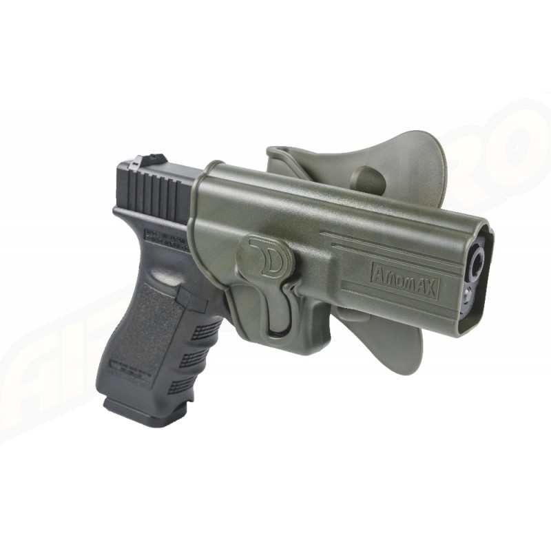 Amomax Fondina rigida in Polimero per Glock 17/22/31, serie KWA ATP, serie APS ACP - OD