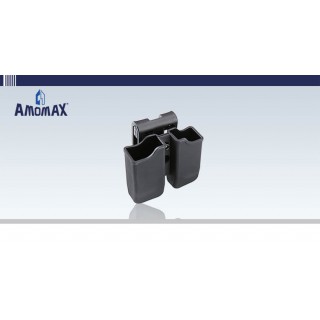 AMOMAX PORTA-CARICATORE DOPPIO IN POLIMERO PER M9/CZ P-09/P226 - NERO AMOMAX PORTA-CARICATORE DOPPIO IN POLIMERO PER M9/CZ P-09/P226 - NERO