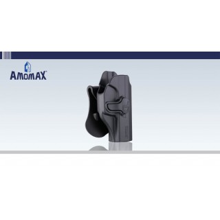 Amomax Fondina rigida in Polimero per Walther P99 - Nero