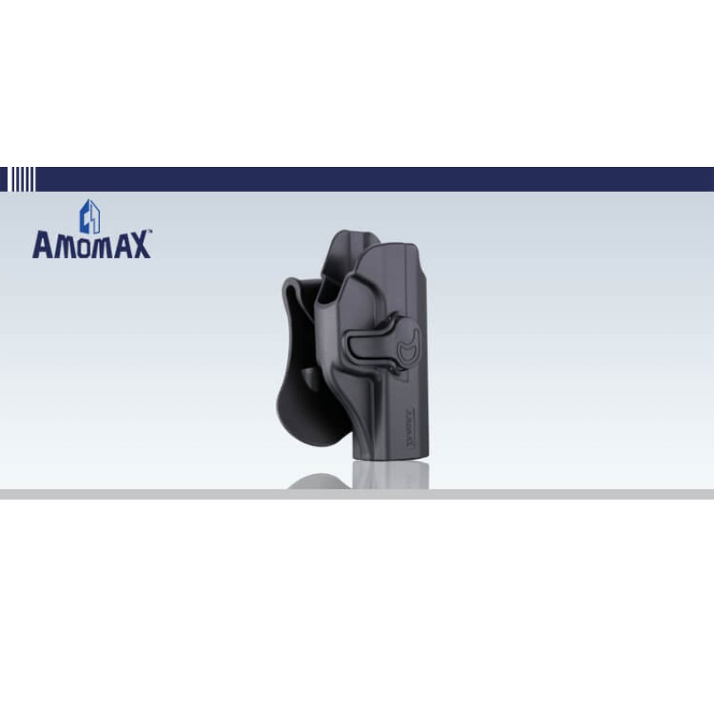 Amomax Fondina rigida in Polimero per Walther P99 QA G1 - Nero