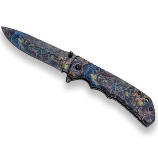 BRICEAG CU DESCHIDERE RAPIDA - 9CM - SKULL