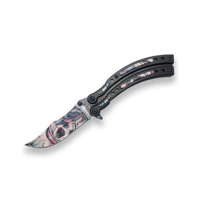 BRICEAG CU DESCHIDERE RAPIDA  - 9CM - 3D SKULL POCKET
