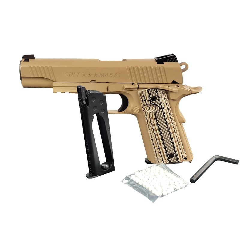 CYBER GUN COLT M45A1 - CO2 - SCARRELLANTE -  TAN