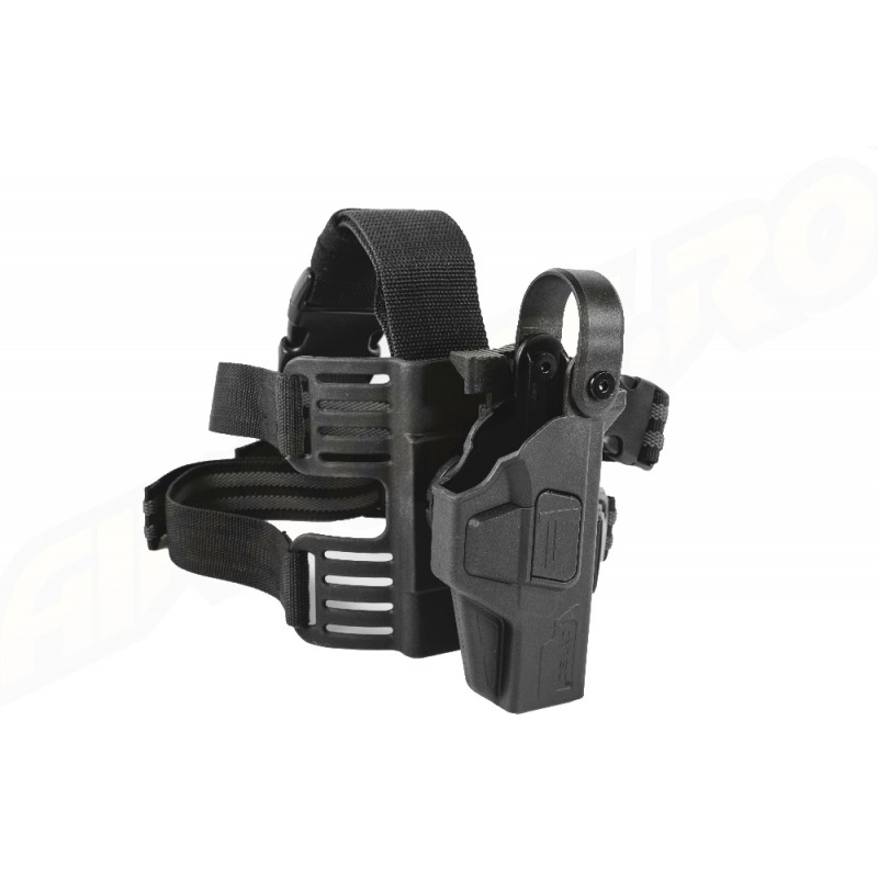 Cytac Fondina in polimero con piattaforma cosciale si adatta a Glock G17 Gen5 / G17 Gen4