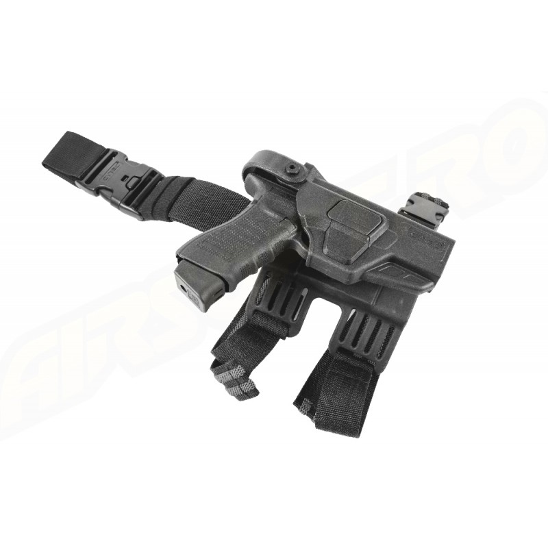 Cytac Fondina in polimero con piattaforma cosciale si adatta a Glock G17 Gen5 / G17 Gen4