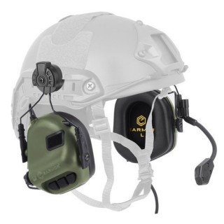 EARMOR PROTEZIONE ACUSTICA CON APPARATO RADIO M32H TACTICAL MOD3 + ADATTATORE PER FAST HELMET - VERDE FG