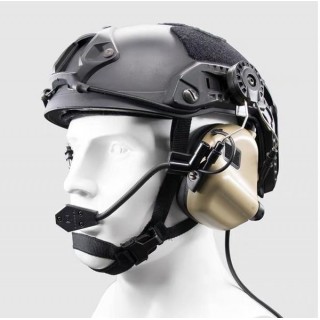 EARMOR PROTEZIONE ACUSTICA CON APPARATO RADIO M32H TACTICAL MOD3 + ADATTATORE PER FAST HELMET - MARRONE TAN