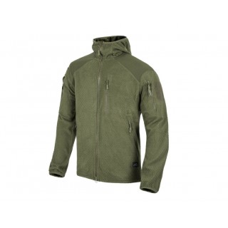 Helikon Tex ALPHA HOODIE JACKET - GRID FLEECE - OLIVE GREEN