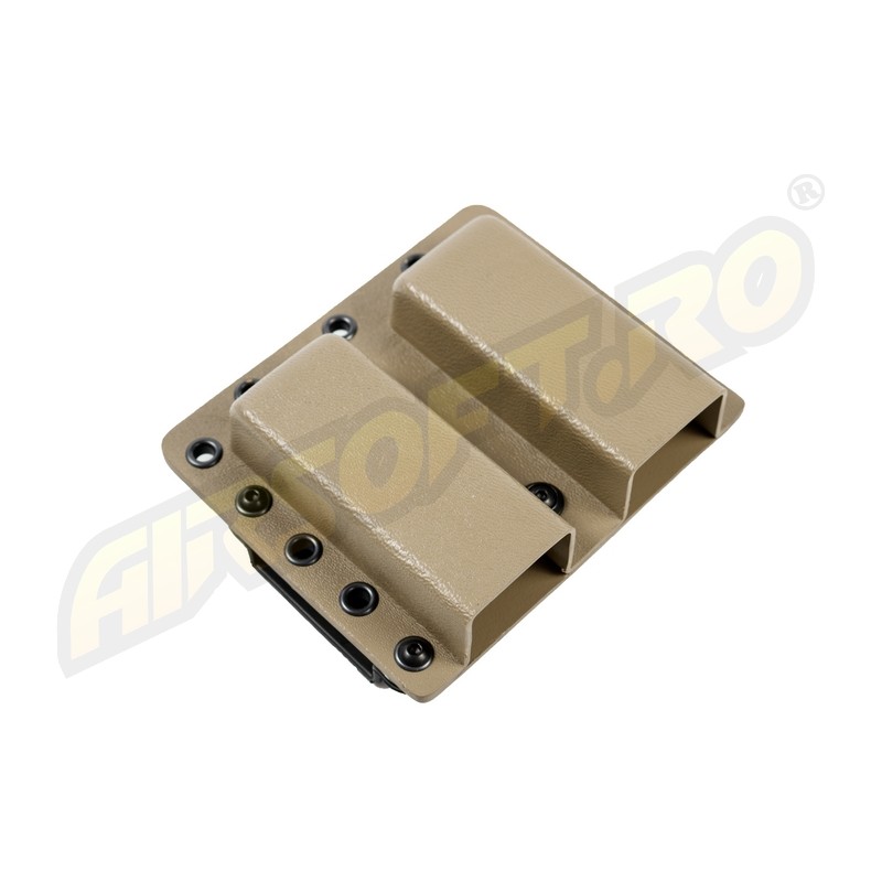 PORT INCARCATOR DUBLU BR - KYDEX - BLACK PT. GLOCK17 - TAN