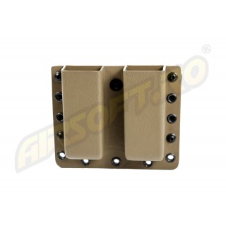 PORT INCARCATOR DUBLU BR - KYDEX - BLACK PT. GLOCK17 - TAN