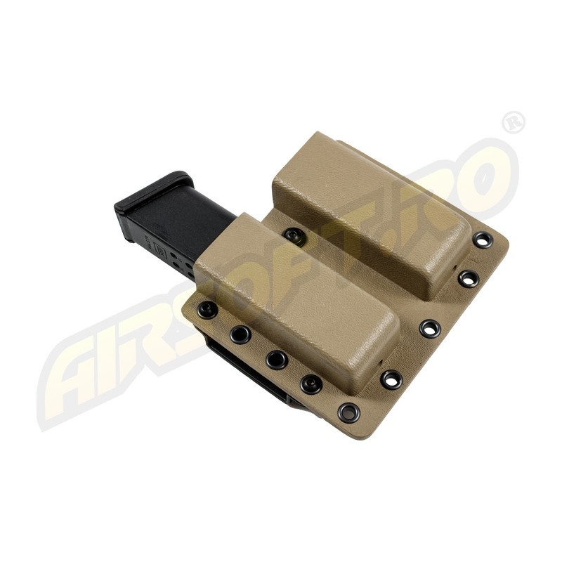 PORT INCARCATOR DUBLU BR - KYDEX - BLACK PT. GLOCK17 - TAN