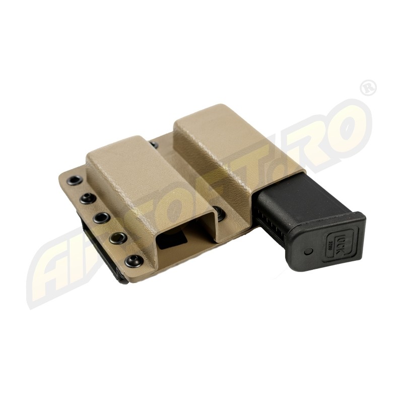 PORT INCARCATOR DUBLU BR - KYDEX - BLACK PT. GLOCK17 - TAN