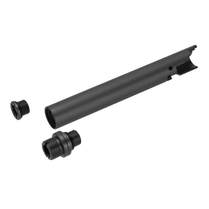 NINE BALL 2 WAY FIXED - NON-RECOILING OUTER BARREL FOR HI CAPA 5.1 D.O.R - BLACK NINE BALL 2 WAY FIXED - NON-RECOILING OUTER BARREL FOR HI CAPA 5.1 D.O.R - BLACK