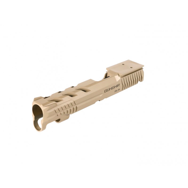 NINE BALL CARRELLO CUSTOM GUNGNIR - DIRECT OPTIC MOUNT PER HI CAPA 5.1 - MARRONE CHIARO