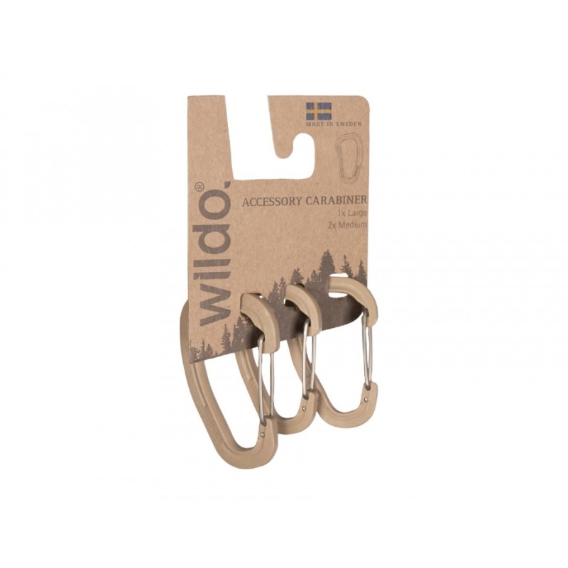 SET OF 3 CARABINER WILDO - COYOTE