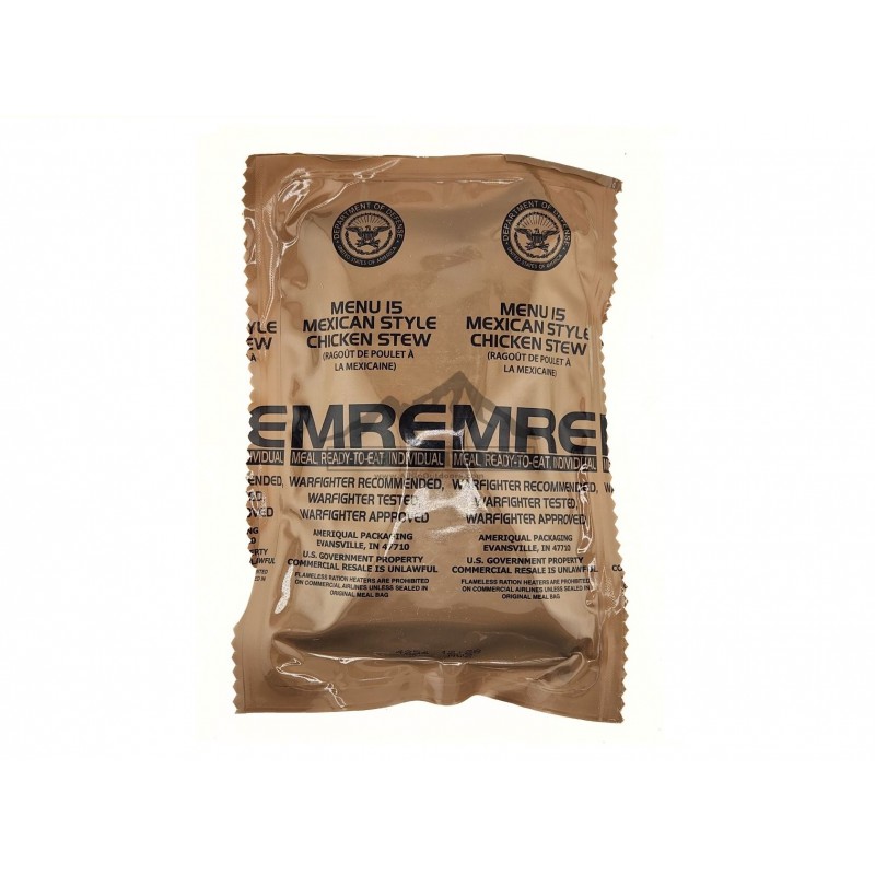 MRE - MENU 15 - MEXICAN STYLE CICKEN STEW MRE - MENU 15 - MEXICAN STYLE CICKEN STEW