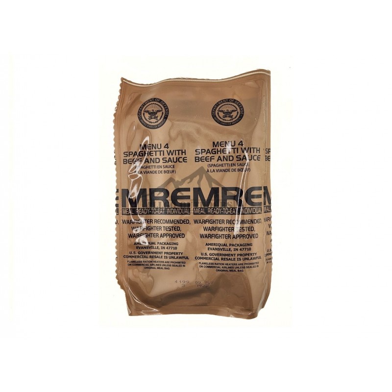 MRE - MENU 4 - SPAGHETTI WITH BEEF AND SAUCE