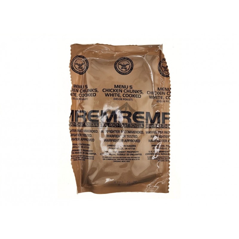 MRE - MENU 5 - CICKEN CHUNKS, WHITE, COOKED