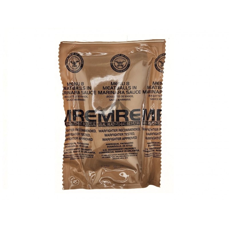 MRE - MENU 8 - MEATBALLS IN MARINARA SAUCE
