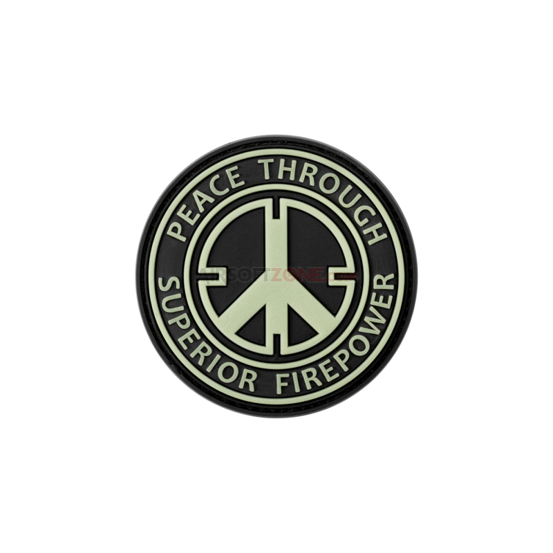 PATCH CAUCIUC - PEACE - GLOW IN THE DARK