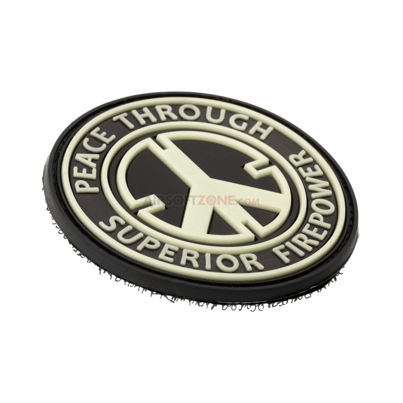 PATCH CAUCIUC - PEACE - GLOW IN THE DARK