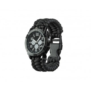 MIL-TEC BRACCIALE PARACORD CON OROLOGIO - NERO MIL-TEC BRACCIALE PARACORD CON OROLOGIO - NERO
