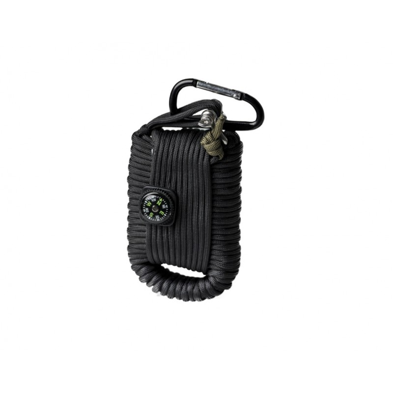 MIL-TEC PARACORD KIT DI SOPRAVVIVENZA GRANDE - NERO