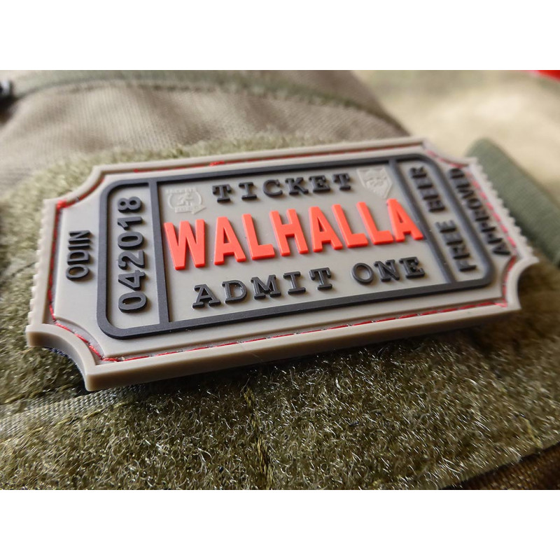PATCH CAUCIUC - LARGE WALHALLA TICKET - GREY