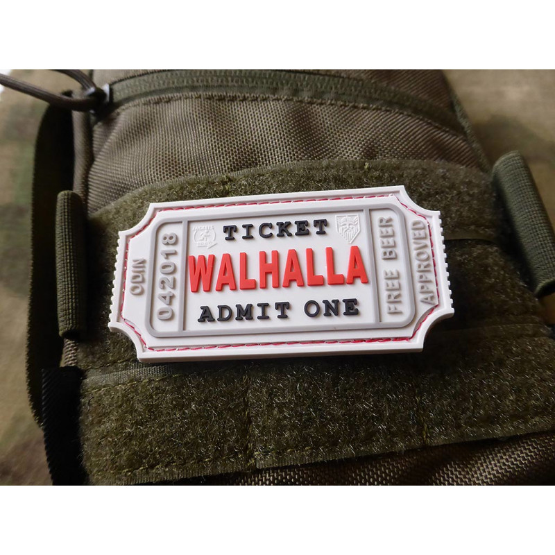 PATCH CAUCIUC - LARGE WALHALLA TICKET - WHITE