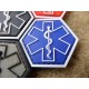PATCH CAUCIUC - PARAMEDIC HEXAGON  - BLUE