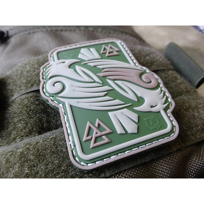 PATCH CAUCIUC - ODINS RAVEN - GREEN