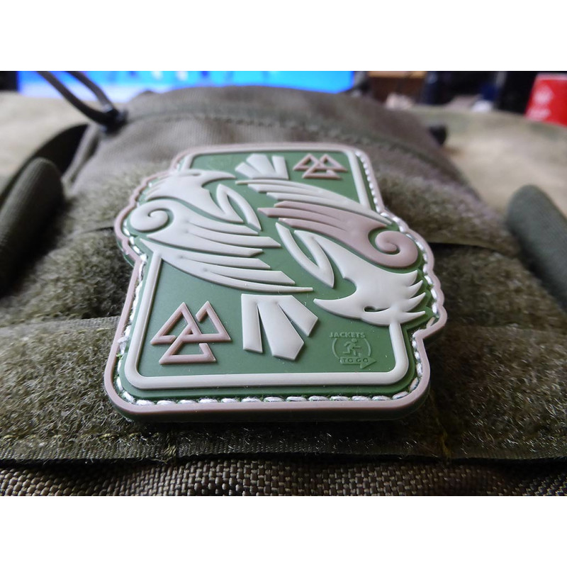 PATCH CAUCIUC - ODINS RAVEN - GREEN
