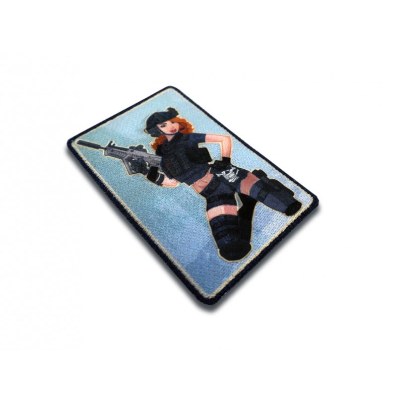 "JESS" PINUP GIRL BLACK OPS WOVEN PATCH