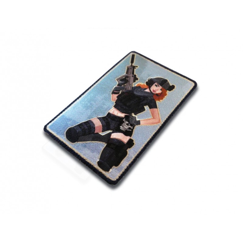 "JESS" PINUP GIRL BLACK OPS WOVEN PATCH