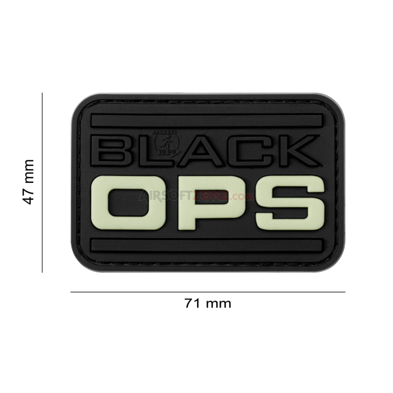 PATCH CAUCIUC - BLACK OPS - GLOW IN THE DARK