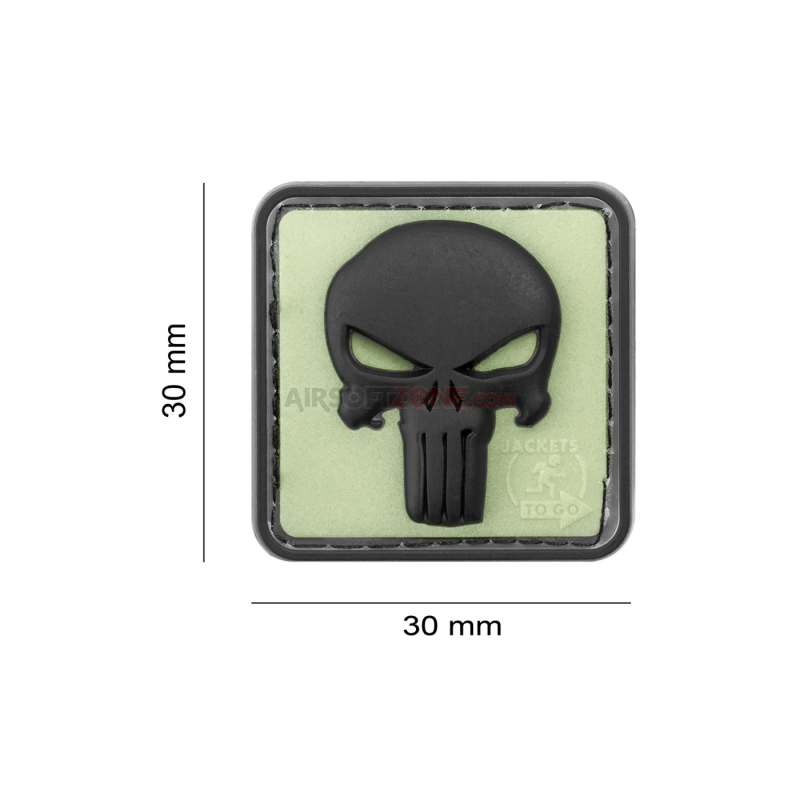 PATCH CAUCIUC - PUNISHER - GLOW BACK