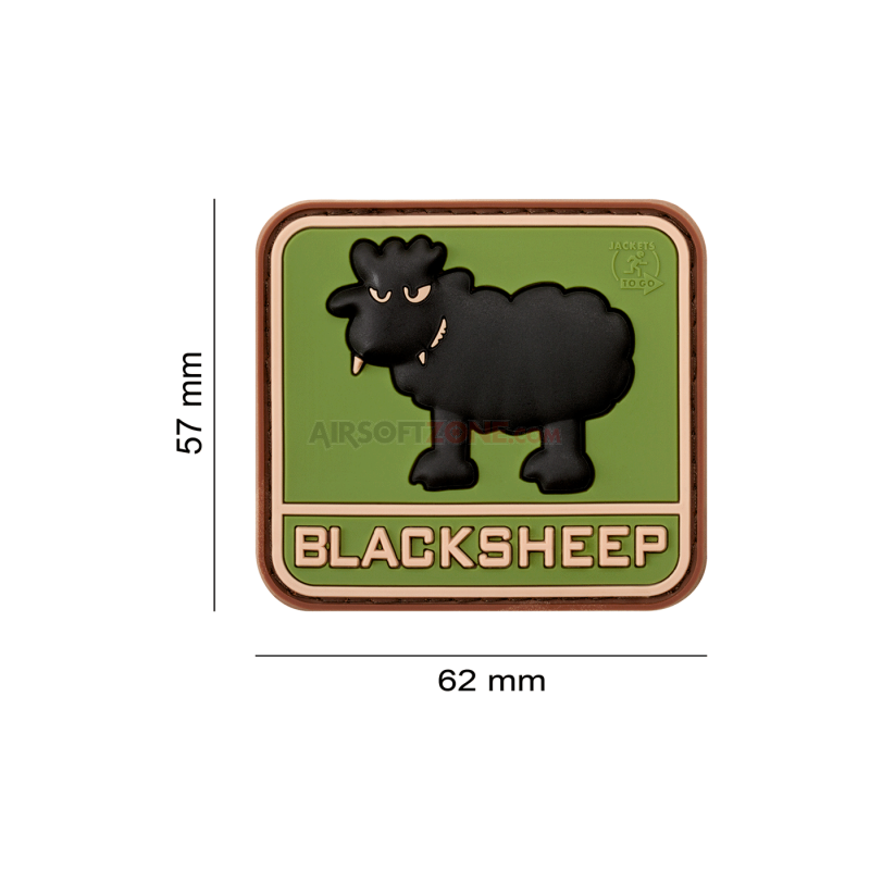 PATCH CAUCIUC - BLACK SHEEP - GREEN