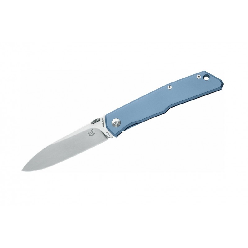 FOX KNIVES COLTELLO TASCABILE - DISEGNATO DA BOB TERZUOLA - BLUE TITANIUM