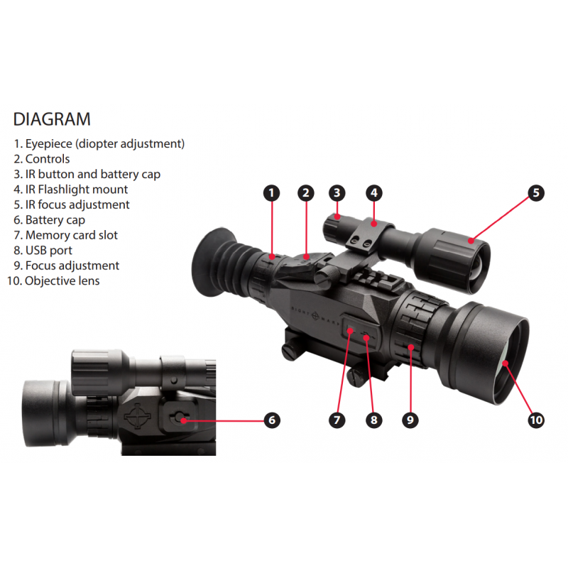 SIGHTMARK OTTICA DIGITALE INFRAROSSI DAY/NIGHT WRAITH 2-16X28