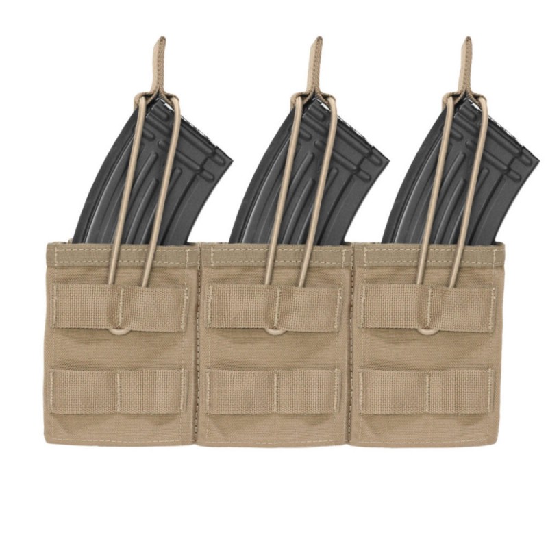TRIPLE MAGAZINE POUCH FOR AK - BUNGEE RETENTION - COYOTE TRIPLE MAGAZINE POUCH FOR AK - BUNGEE RETENTION - COYOTE