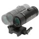 MAGNIFIER WITH LQD FLIP TO SIDE MOUNT - T-3 - BLACK