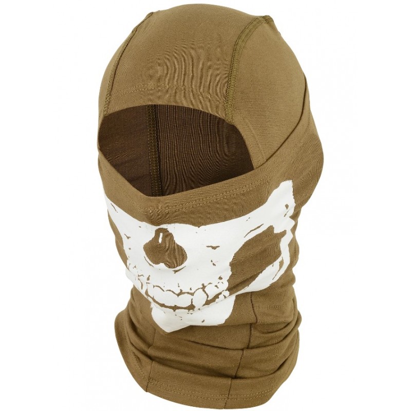 SHADOW TACTICAL BALACLAVA/PASSAMONTAGNA CON STAMPA TESCHIO - COYOTE