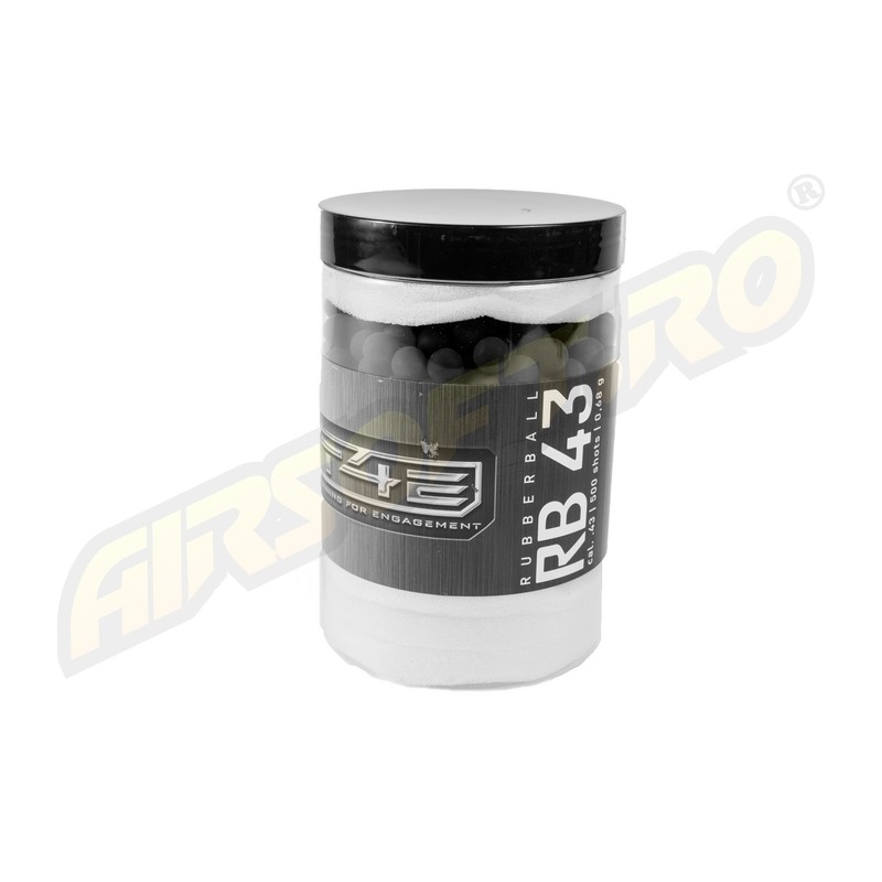 BLACK RUBBER BALLS - CAL . 43 - 500 PCS.