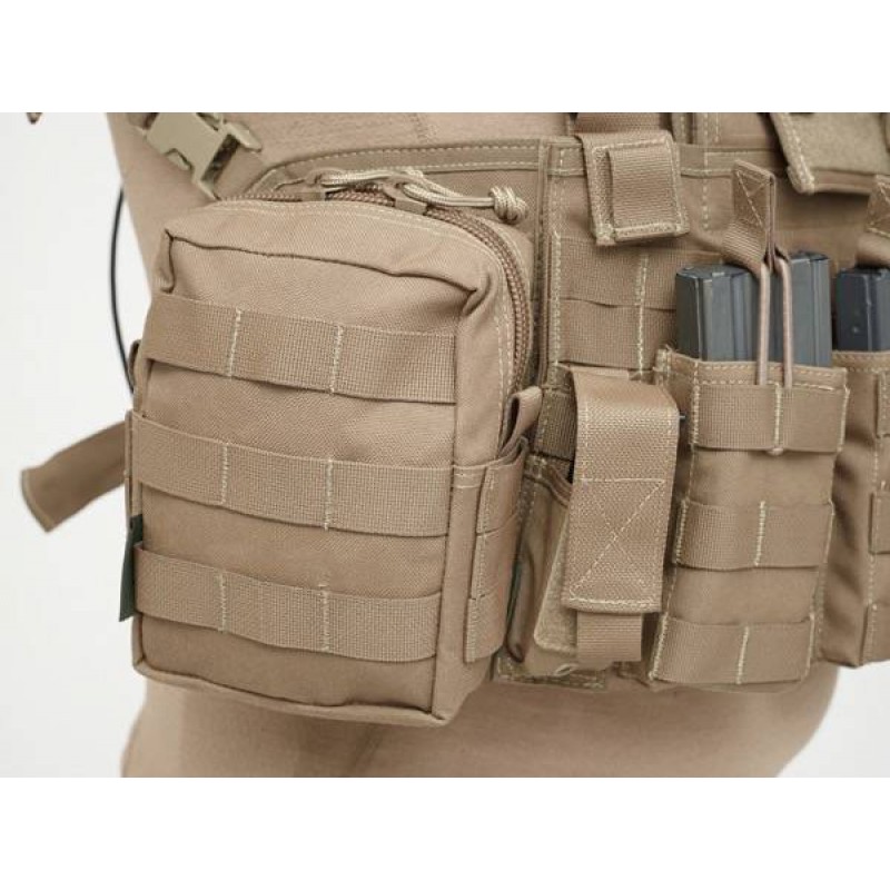 WARRIOR ASSAULT SYSTEMS PORTA CARICATORE SINGOLO PER PISTOLA 9mm DIRECT ACTION - MARRONE COYOTE