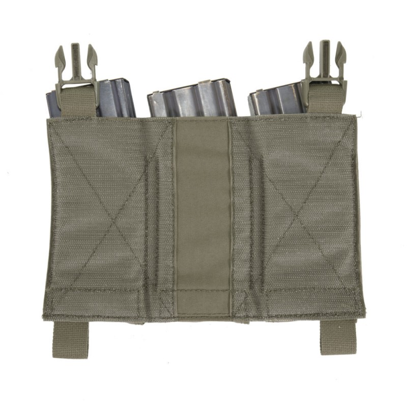 WARRIOR ASSAULT SYSTEMS DETACHABLE TRIPLE ELASTIC MOLLE POUCH RANGER GREEN