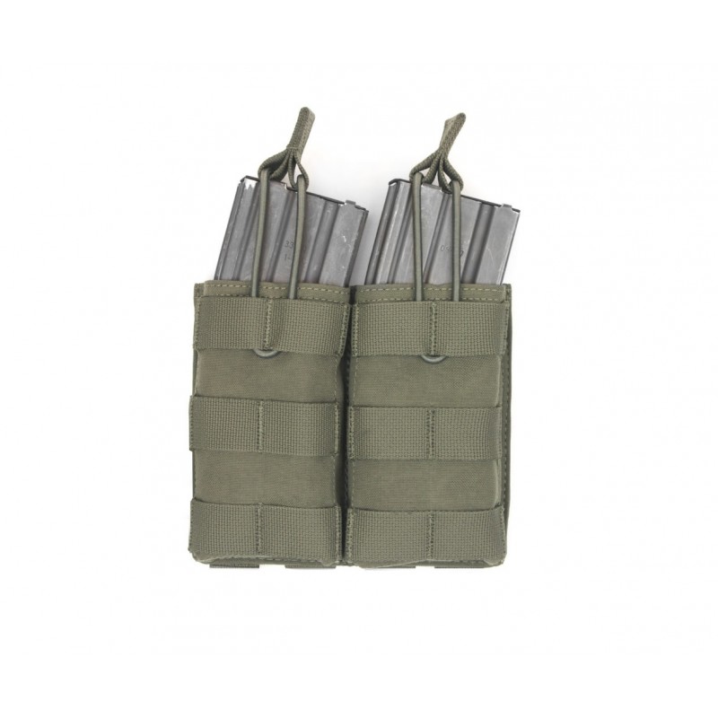 WARRIOR ASSAULT SYSTEMS DOUBLE OPEN POUCH FOR 5.56mm - RANGER GREEN